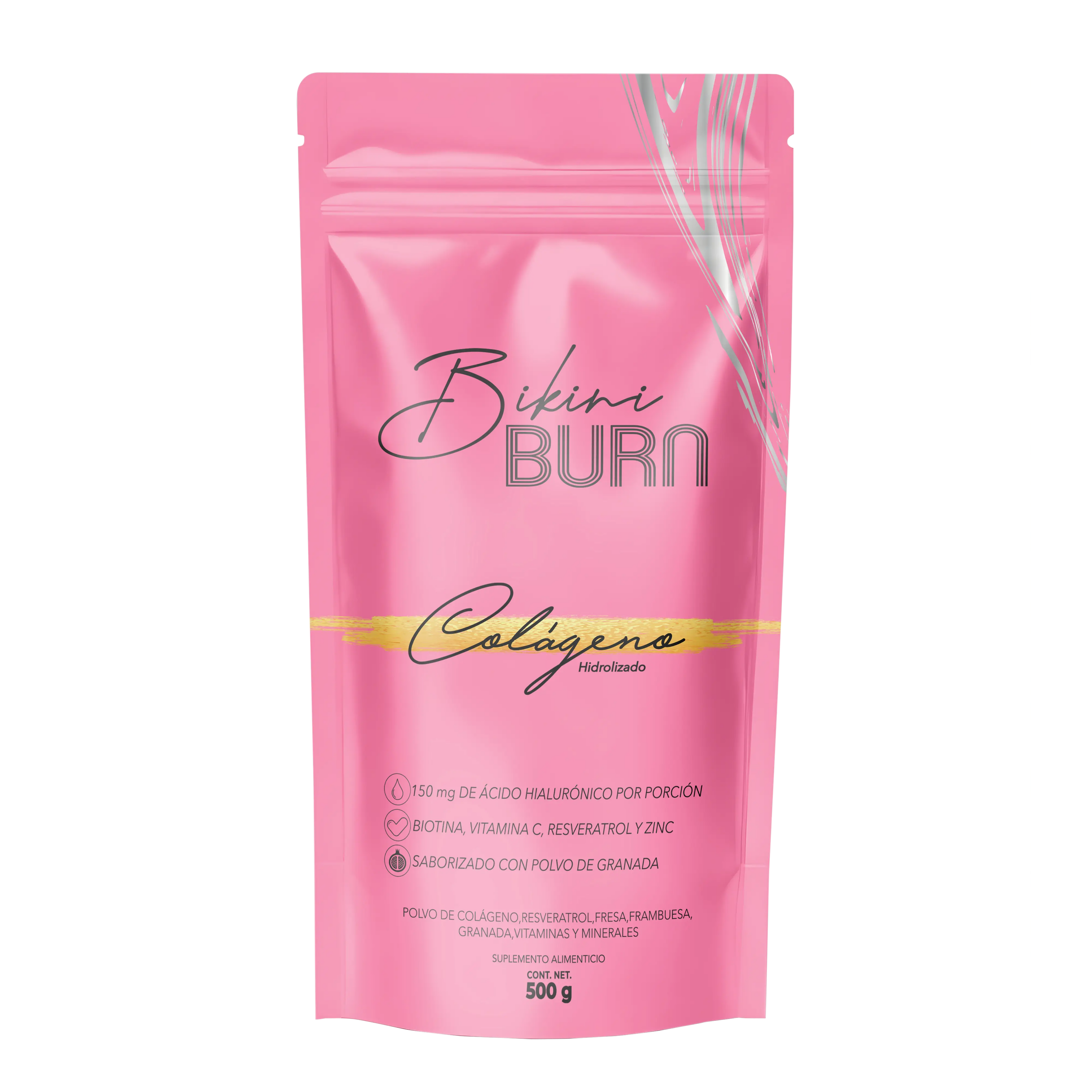 Colágeno Hidrolizado Péptidos de Colágeno 500 g en Polvo Bikini Burn