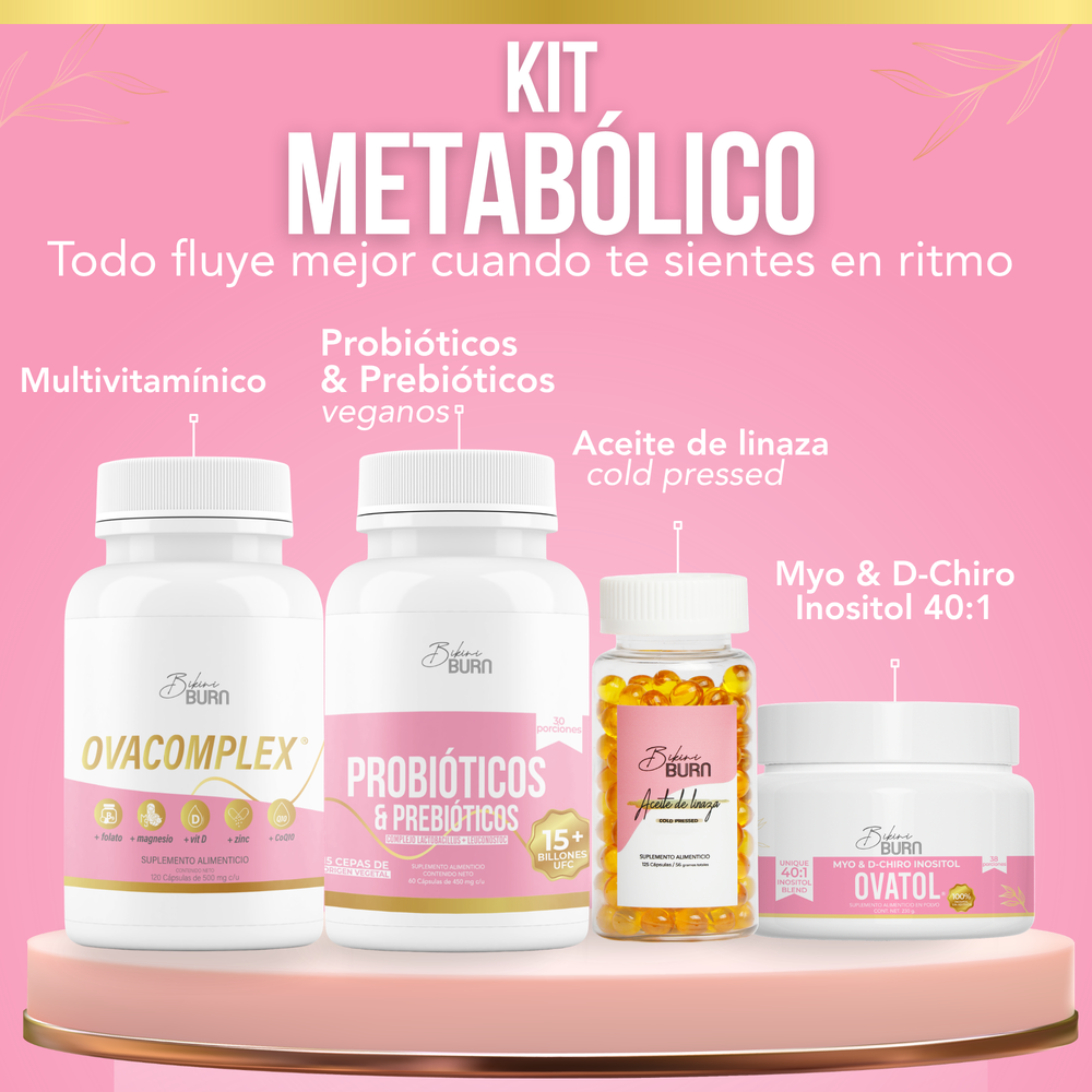 Bikini Burn Kit Metabólico Ovatol + Probióticos + Linaza