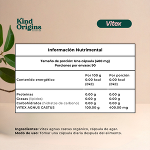 Vitex Agnus Castus 400 mg 90 cápsulas