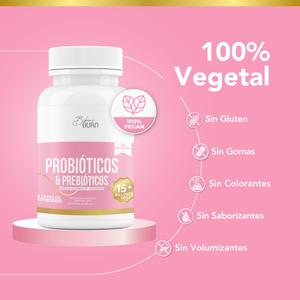 Bikini Burn Probióticos y Prebióticos Veganos de 60 cápsulas