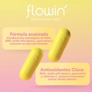 Flowin' Endo-Supplement NAC, DIM, Bisglicinato de Magnesio de 60 cápsula