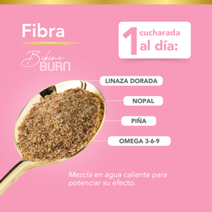 Fibra Natural Linaza + Nopal + Enzimas 450g en Polvo