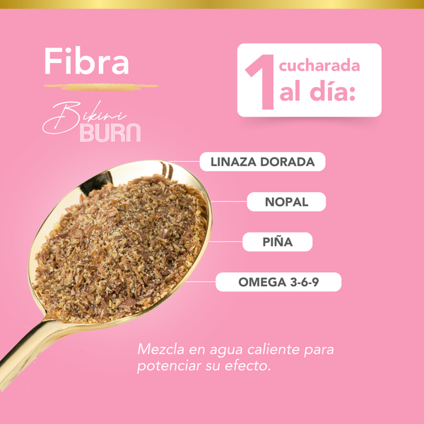 Fibra Natural Linaza + Nopal + Enzimas 450g en Polvo