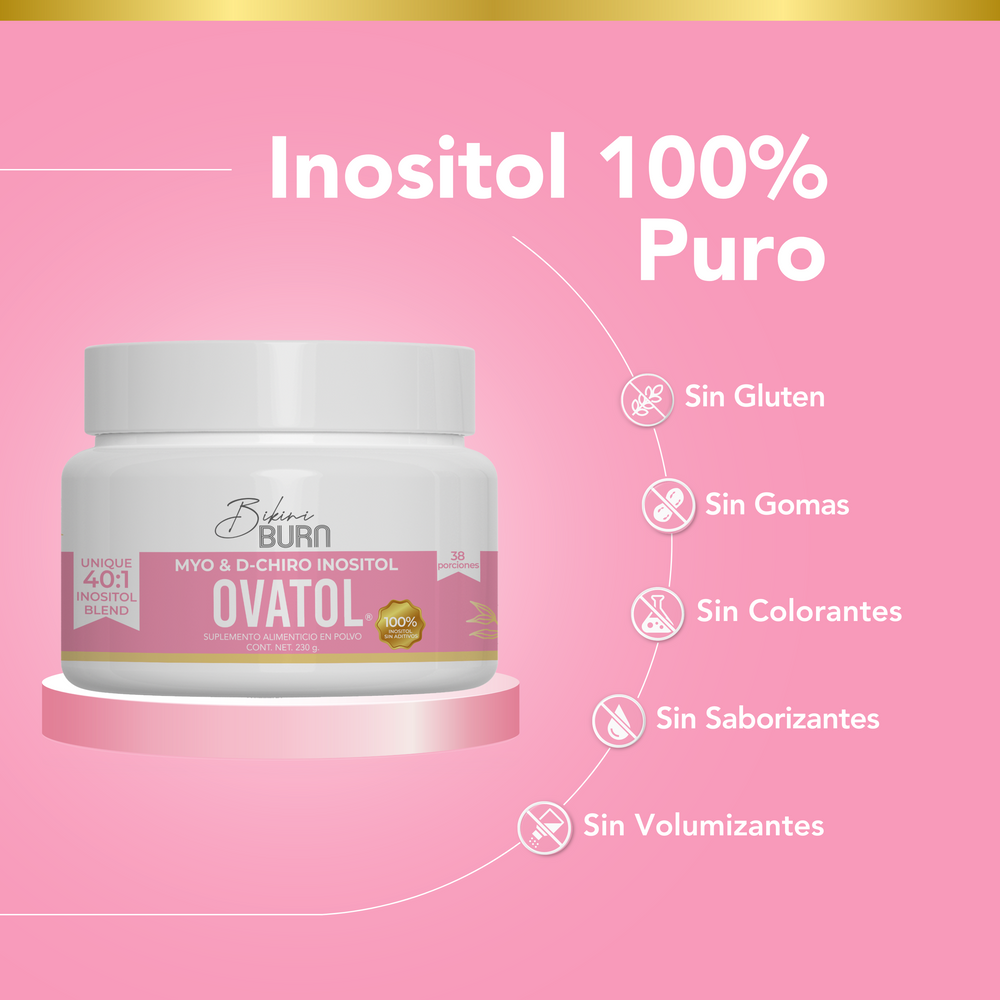 Inositol Ovatol con Myo Inositol y D-Chiro en Polvo con Radio 40:1, 230g