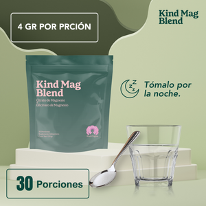 Citrato de Magnesio y Glicinato de Magnesio en Polvo | 30 días | 4000mg | Puro de Alta Absorción y Biodisponibilidad para Relajación Nocturna y Digestiva Kind Origins