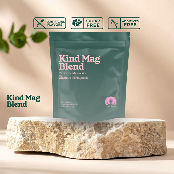 Citrato de Magnesio y Glicinato de Magnesio en Polvo | 30 días | 4000mg | Puro de Alta Absorción y Biodisponibilidad para Relajación Nocturna y Digestiva Kind Origins