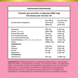 Bikini Burn Probióticos y Prebióticos Veganos de 60 cápsulas