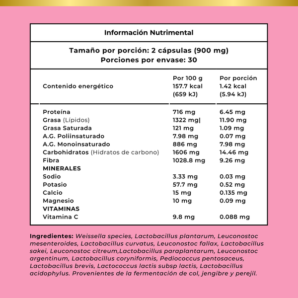 Bikini Burn Probióticos y Prebióticos Veganos de 60 cápsulas