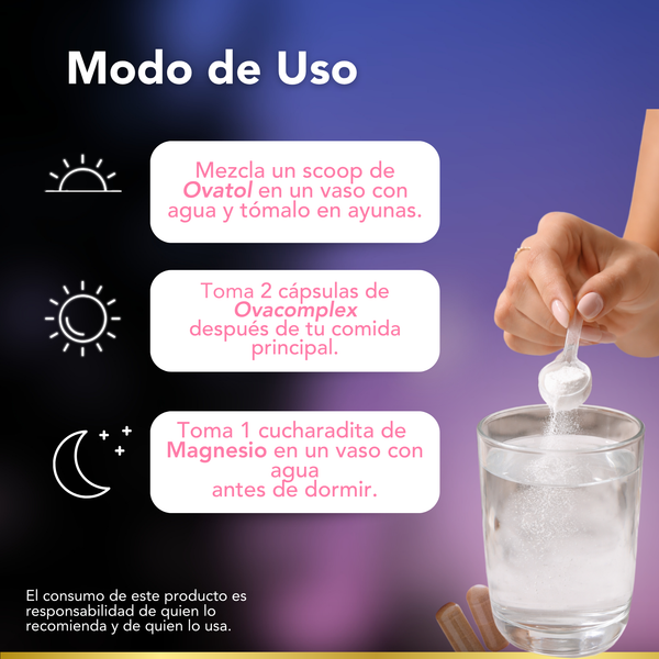 Bikini Burn Kit Descanso Ovatol + Magnesio + Ovacomplex