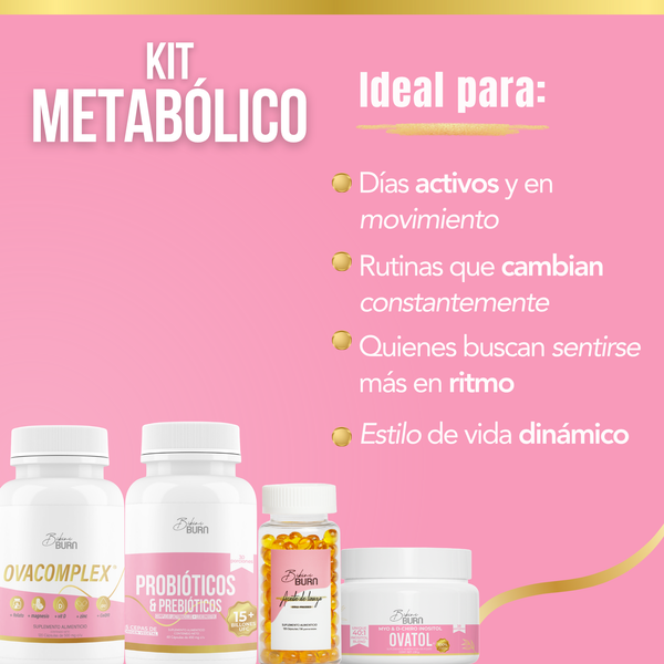 Bikini Burn Kit Metabólico Ovatol + Probióticos + Linaza