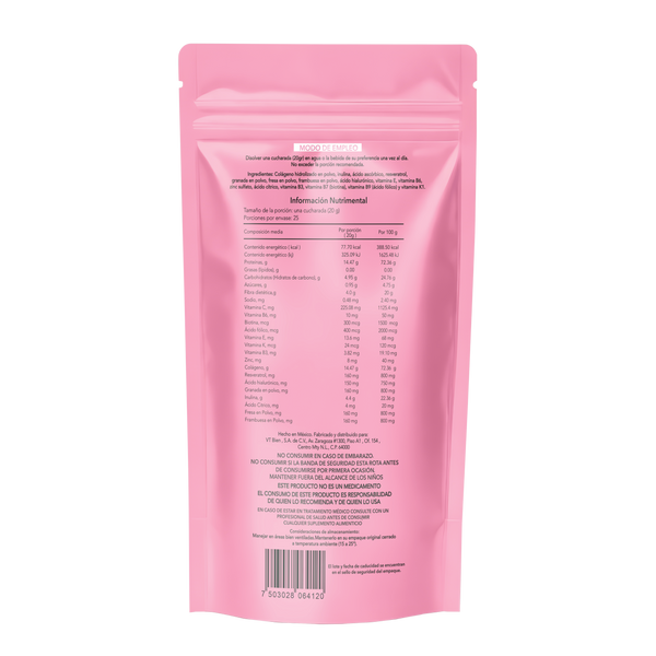 Colágeno Hidrolizado Péptidos de Colágeno 500 g en Polvo