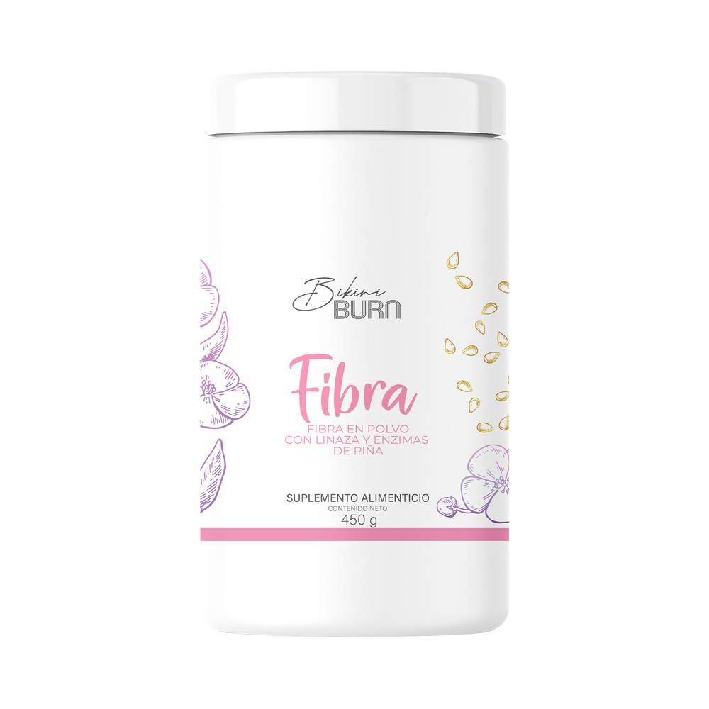Fibra Natural Linaza + Nopal + Enzimas 450g en Polvo