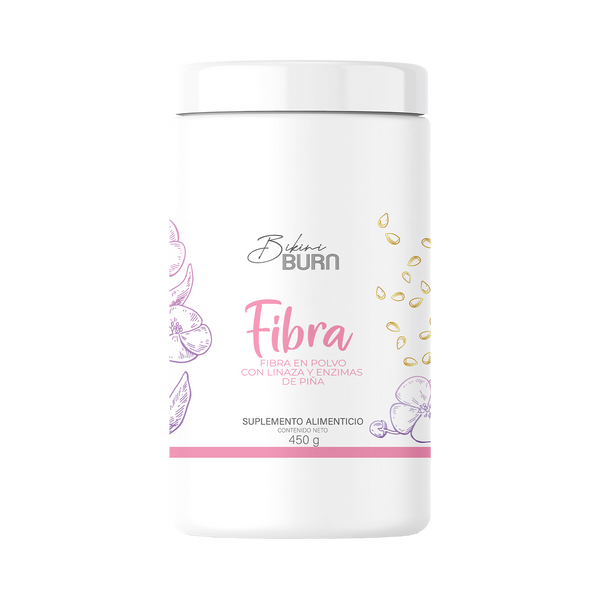 Fibra Natural Linaza + Nopal + Enzimas 450g en Polvo