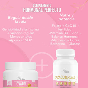 Inositol Ovatol | Myo Inositol y D-Chiro en Polvo 40:1, 6 gr por porción,38 porciones, 230gr Bikini Burn