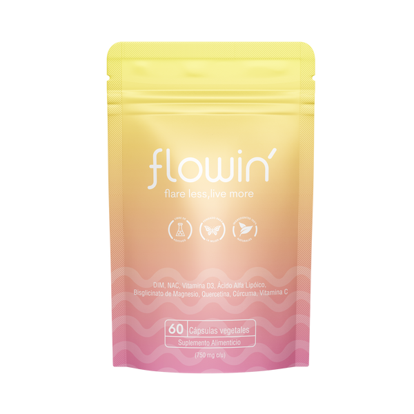 Flowin' Endo-Supplement NAC, DIM, Bisglicinato de Magnesio de 60 cápsula